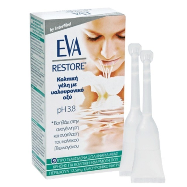 EVA RESTORE ΚΟΛΠΙΚΗ ΓΕΛΗ 45gr, 9 προγεμισμένοι εφαρμοστές