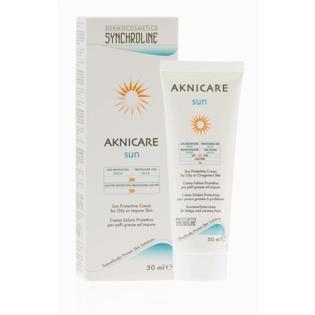 Synchroline Aknicare Sun SPF30 Αντηλιακή Προσώπου για Λιπαρό Ακνεϊκό Δέρμα 50ml