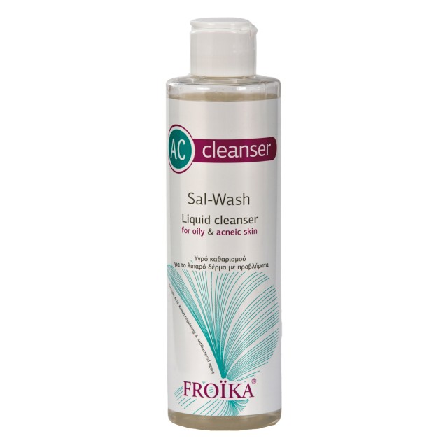 Froika AC Sal Wash Liquid Cleanser for Oily & Acneic Skin Υγρό Καθαρισμού Προσώπου για Λιπαρό Δέρμα με Τάση Ακμής 200ml