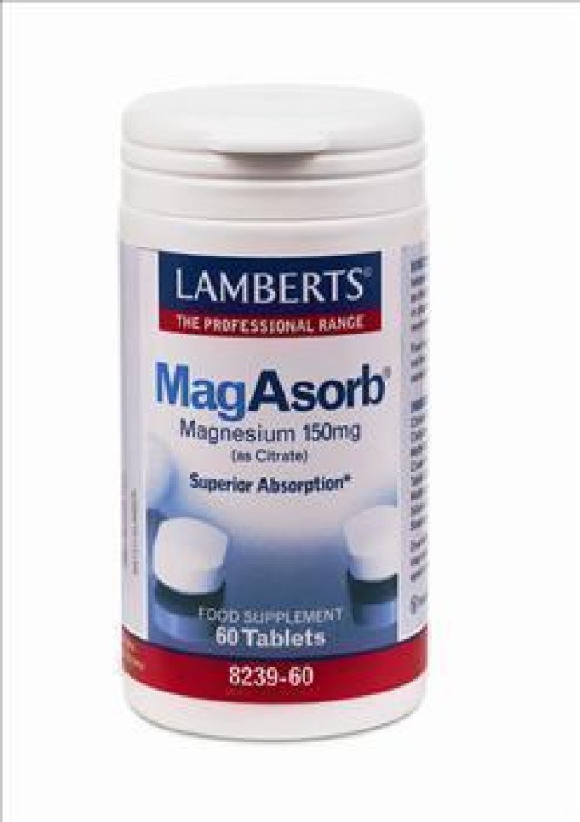 Lamberts MagAsorb 150mg 60 ταμπλέτες