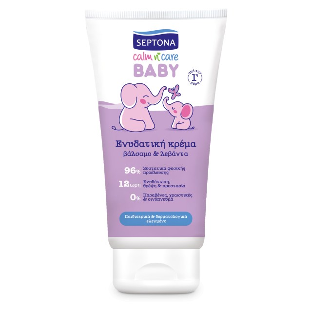 Septona Calm n Care Baby Ενυδατική Κρέμα Βάλσαμο & Λεβάντα 150ml