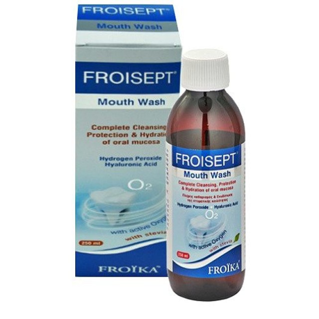 Froika Froisept Mouth Wash Στοματικό Διάλυμα με Στέβια για Πλήρη Καθαρισμό & Ενυδάτωση της Στοματικής Κοιλότητας, 250ml