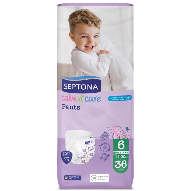 Septona Calm N Care Pant Πάνες-Βρακάκια XL Νο6 14-20kg 36τμχ