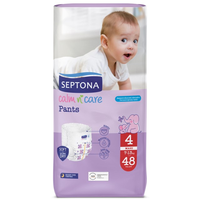 Septona Calm N Care Πάνες-Βρακάκια Maxi No4 7-13kg 48τμχ