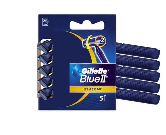 GILLETTE BLUE II SLALOM ΑΝΔΡΙΚΑ ΞΥΡΑΦΑΚΙΑ ΜΙΑΣ ΧΡΗΣΗΣ 5τμχ