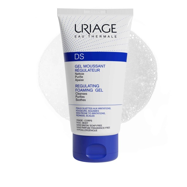 Uriage D.S Regulating Foaming Gel Τζελ Καθαρισμού Προσώπου & Μαλλιών Για Σμηγματορροϊκή Δερματίτιδα 150ml