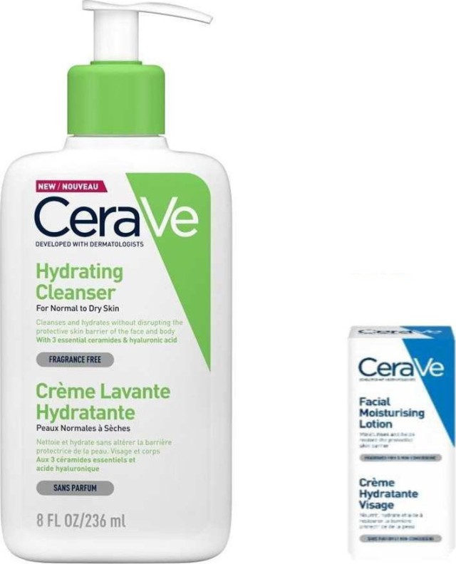 CERAVE PROMO HYDRATING CLEANSER ΚΡΕΜΑ ΚΑΘΑΡΙΣΜΟΥ 236ml + ΔΩΡΟ CERAVE MOISTURISING LOTION 5ml