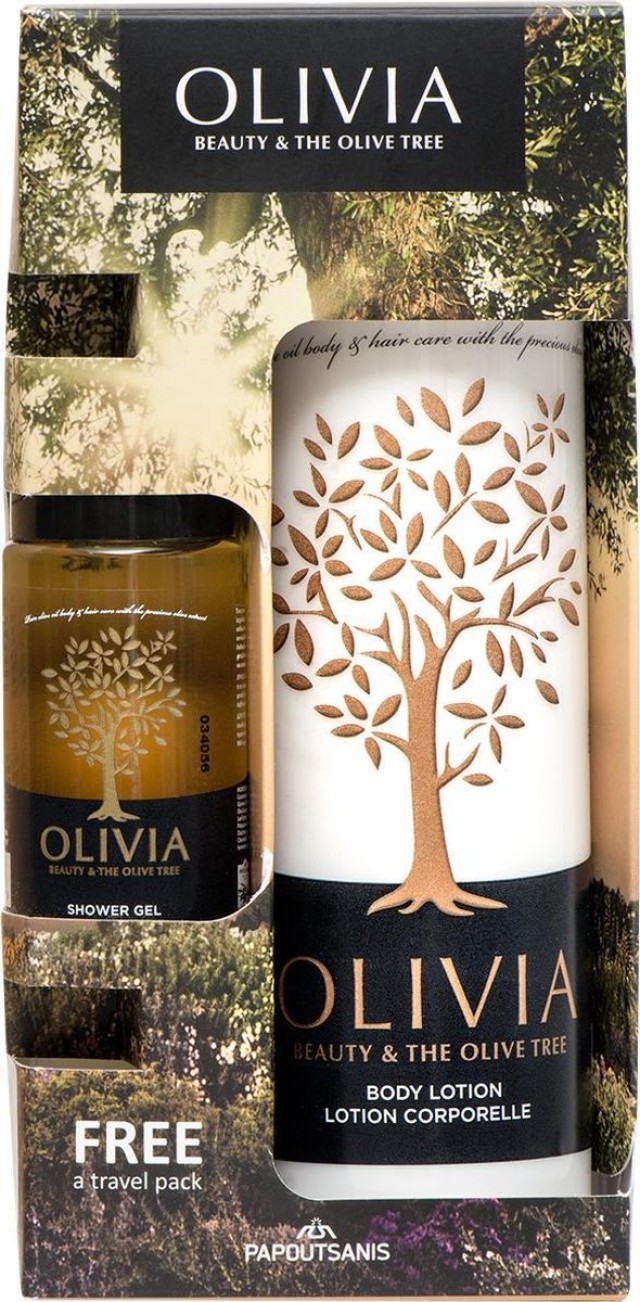 Olivia Promo Shower Gel 300ml & Body Lotion 60ml (Απαλό Αφρόλουτρο με Ελαιόλαδο)