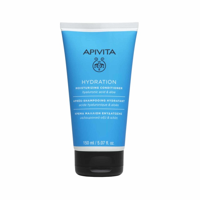 Apivita Moisturizing Conditioner Μαλακτική Κρέμα Ενυδάτωσης για Όλους τους Τύπους Μαλλιών με Υαλουρονικό Οξύ & Αλόη, 150ml