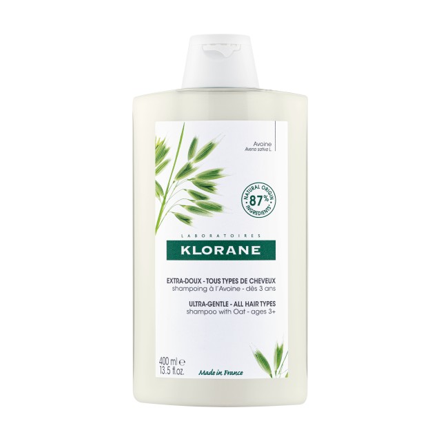 Klorane Oat Milk Gentle Shampoo Σαμπουάν Με Βρώμη Για Όλη Την Οικογένεια 400ml