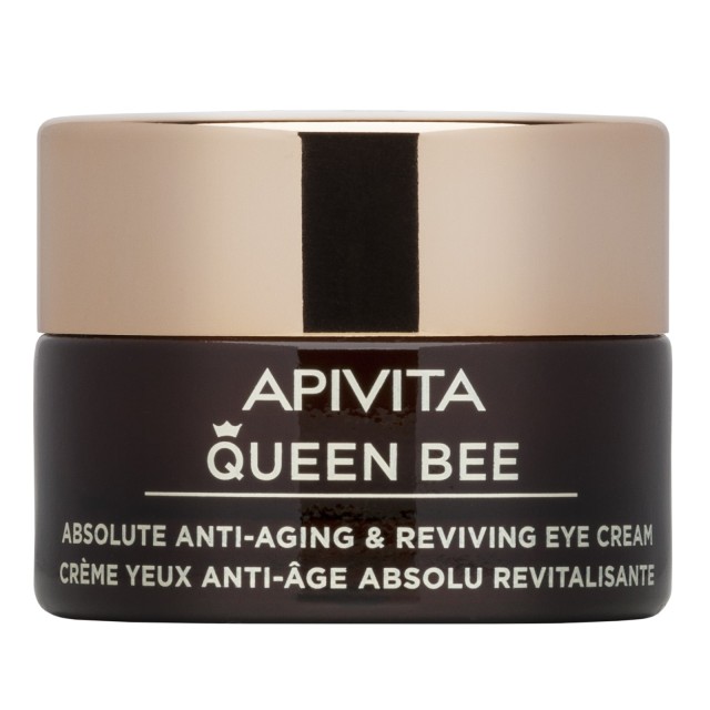 Apivita Queen Bee Κρέμα Ματιών Απόλυτης Αντιγήρανσης & Αναζωογόνησης Με Βασιλικό Πολτό Ελεγχόμενης Αποδέσμευσης 15ml