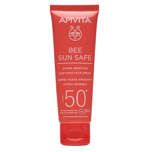 Apivita Bee Sun Safe SPF50 Αντηλιακή Καταπραϋντική Κρέμα Προσώπου Για Ευαίσθητες Επιδερμίδες 50ml