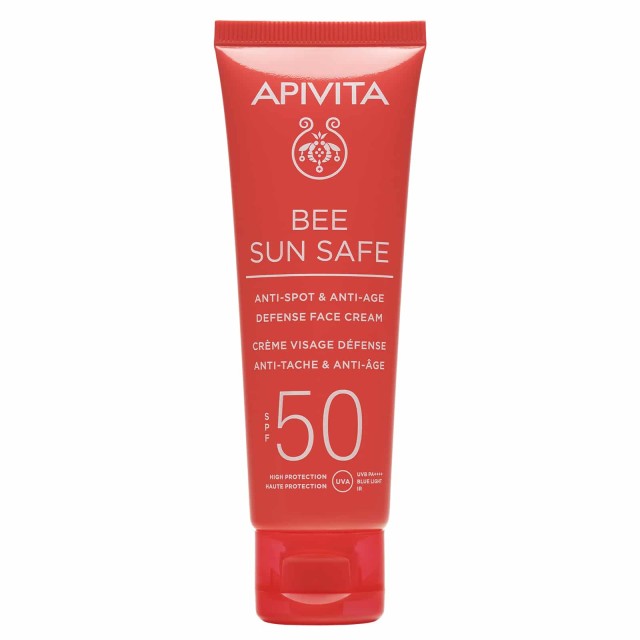 APIVITA BEE SUN SAFE ΚΡΕΜΑ ΠΡΟΣΩΠΟΥ ΚΑΤΑ ΤΩΝ ΠΑΝΑΔΩΝ & ΤΩΝ ΡΥΤΙΔΩΝ SPF50