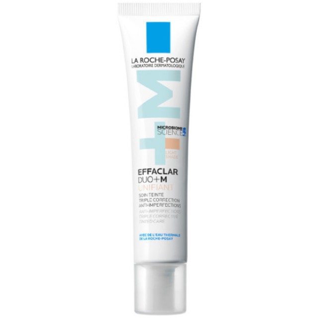 La Roche-Posay Effaclar Duo+Μ Unifiant Light Επανορθωτική Κρέμα Προσώπου κατά των Ατελειών με Χρώμα, 40ml