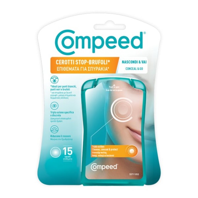 Compeed Conceal & Go Επιθέματα για Σπυράκια, 15τεμ