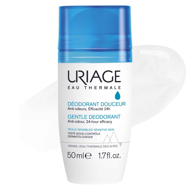 Uriage Gentle Deodorant Anti-odour 24-hour Roll-On Αποσμητικό Χωρίς Άλατα Αλουμινίου 50ml