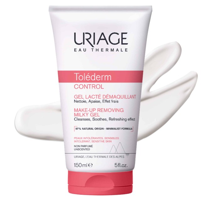 Uriage Tolederm Control Make-Up Removing Milky Gel Γαλάκτωμα Ντεμακιγιάζ 150ml