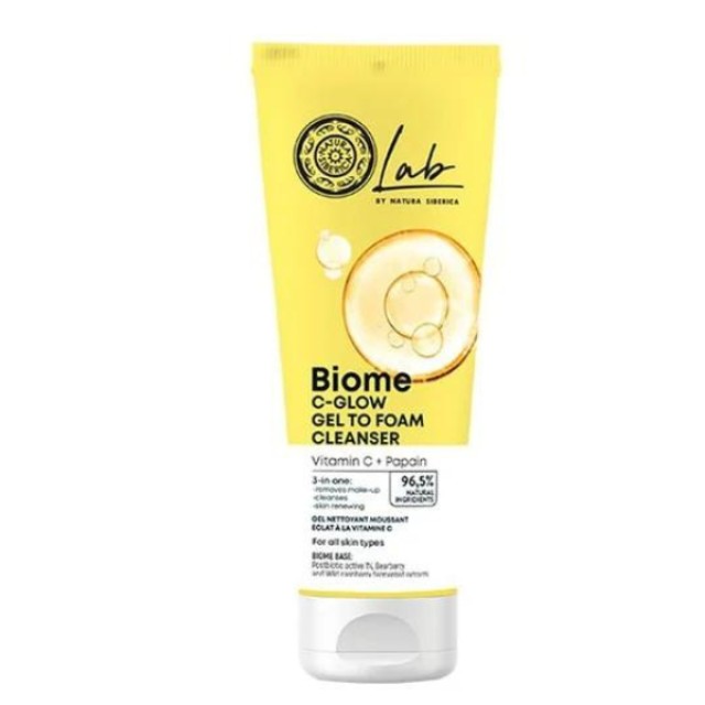 Natura Siberica Lab Biome C-Glow Gel To Foam Cleanser Αφρώδες Τζελ Καθαρισμού, 140ml