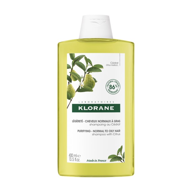 Klorane Purifying Shampoo With Citrus Σαμπουάν Με Κίτρο Για Κανονικά Προς Λιπαρά Μαλλιά 400ml