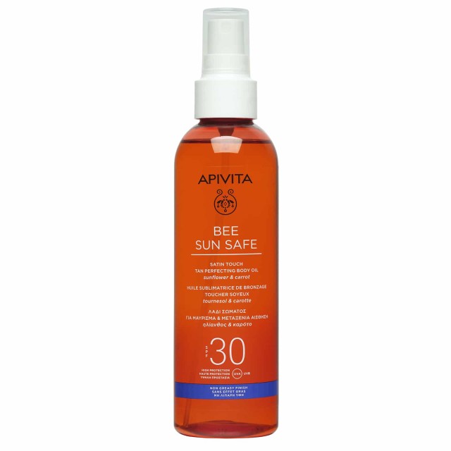 Apivita Bee Sun Safe SPF30 Λάδι Σώματος Για Μαύρισμα Kαι Μεταξένια Αίσθηση 200ml