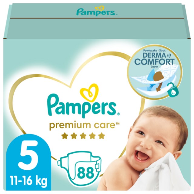Pampers Premium Care No5 Junior 11-16kg 88TMX (Mega Pack)