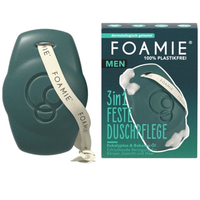 Foamie Men 3in1 Body Bar Back to the Roots Ανδρική Μπάρα Περιποίησης 3σε1 για Πρόσωπο, Σώμα & Μαλλιά, 1τεμ