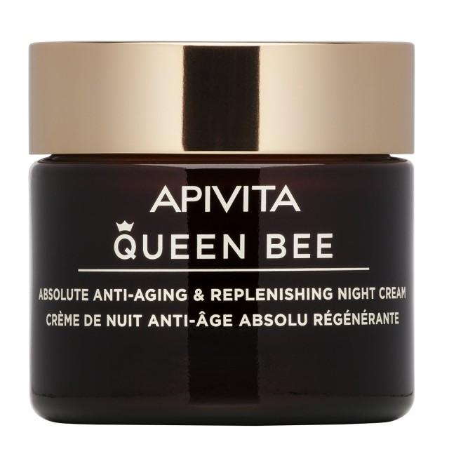 Apivita Queen Bee Κρέμα Νύχτας Απόλυτης Αντιγήρανσης & Εντατικής Θρέψης Με Βασιλικό Πολτό Ελεγχόμενης Αποδέσμευσης 50ml