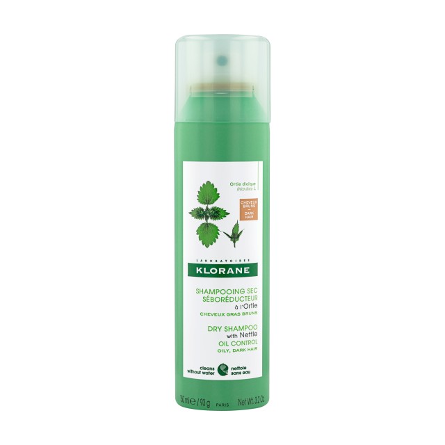 Klorane Ortie Dry Shampoo Ξηρό Σαμπουάν Με Τσουκνίδα Για Καστανά/Μαύρα Λιπαρά Μαλλιά 150ml