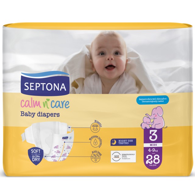 Septona Calm N Care Πάνες Midi No3 (4-9Kg) 28τεμ