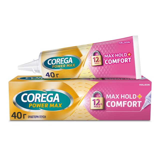 Corega Power Max Hold & Comfort Στερεωτική Κρέμα Τεχνητής Οδοντοστοιχίας 40gr