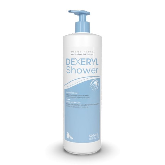 Dexeryl Shower Cream Μαλακτική Κρέμα Αφροντούς για Ξηρές Επιδερμίδες με Τάση Ατοπίας, 500ml