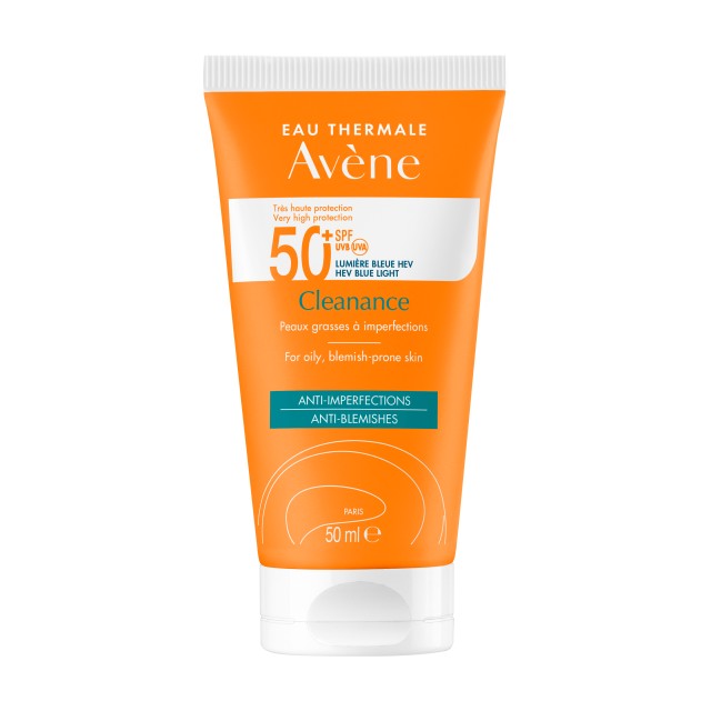 Avene Cleanance Solaire Αντηλιακό Προσώπου Για Το Ευαίσθητο Λιπαρό Δέρμα Με Ατέλειες SPF50+ 50ml