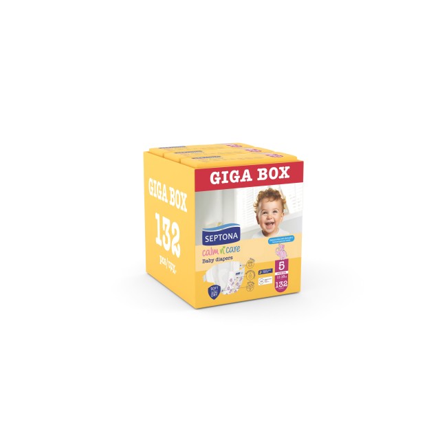 Septona Calm N Care Πάνες Junior No 5 (11-16Kg) 132 (3x44τεμ) Giga Box