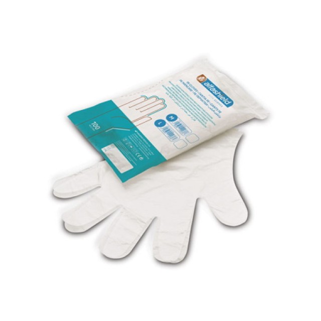 Alfashield Alfa Gloves Γάντια από Πολυαιθυλένιο Υψηλής Πυκνότητας Μέγεθος Large 100 τεμάχια