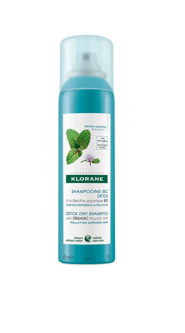 Klorane Aquatic Mint Dry Shampoo Ξηρό Σαμπουάν Με Υδάτινη Μέντα Για Προστασία Από Τη Ρύπανση 150ml