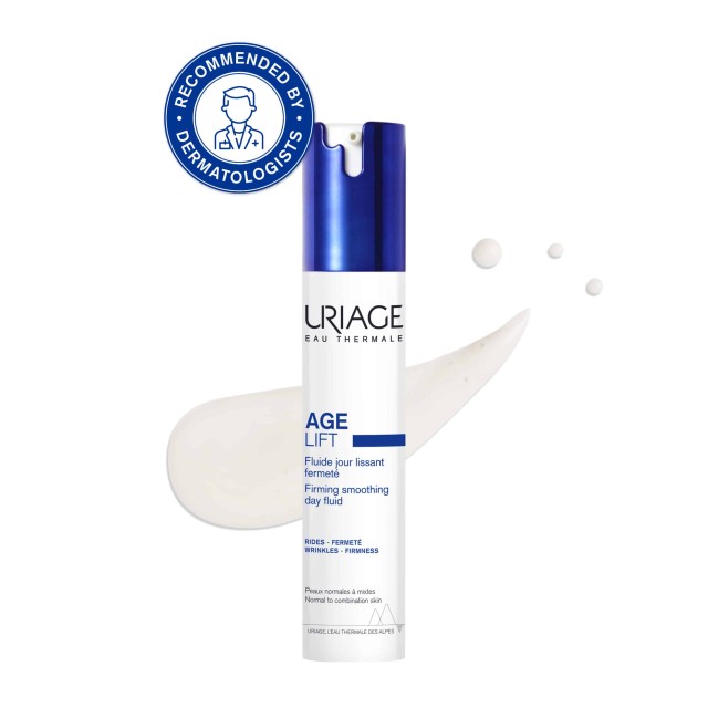 Uriage Age Lift Firming Smoothing Day Fluid Αντιγηραντική & Συσφικτική Κρέμα Προσώπου Ημέρας Με Ρετινόλη Για Κανονικές/Μικτές Επιδερμίδες 40ml