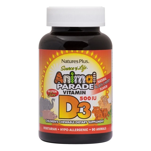 Nature’s Plus Animal Parade Vitamin D3 90 μασώμενες ταμπλέτες