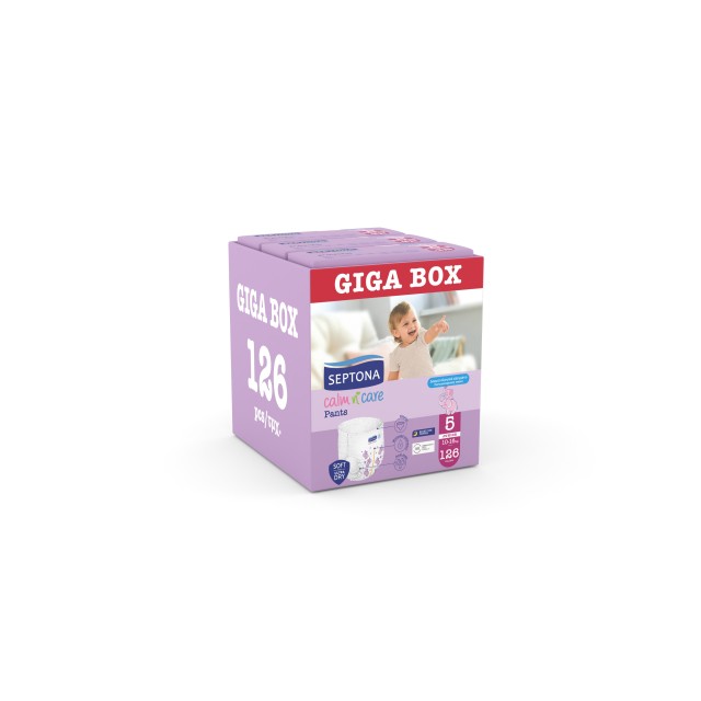 Septona Calm N Care Πάνες-Βρακάκια  Junior No 5 (10-16Kg) 126 (3x42τεμ) Giga Box