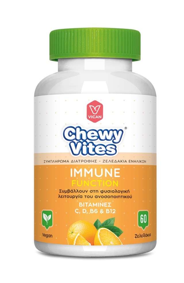 Vican Chewy Vites Adults Immune Function Vitamin C, D, B6 & B12 Πολυβιταμίνη Ενηλίκων Για Ενίσχυση Ανοσοποιητικού 60 Ζελεδάκια