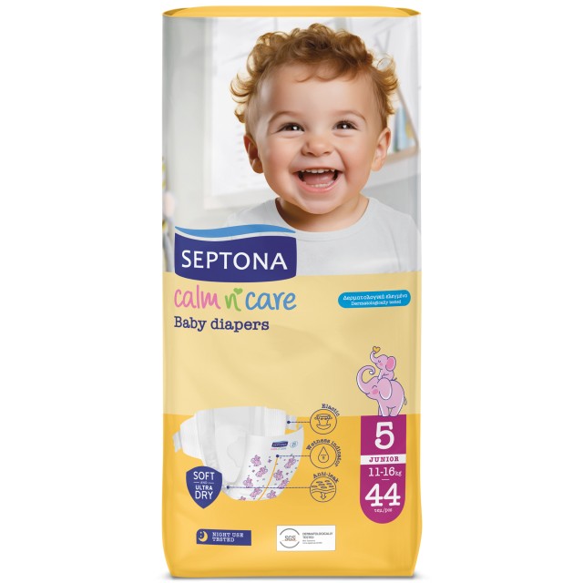 Septona Calm N Care Πάνες Junior No5 11-16kg 44τμχ